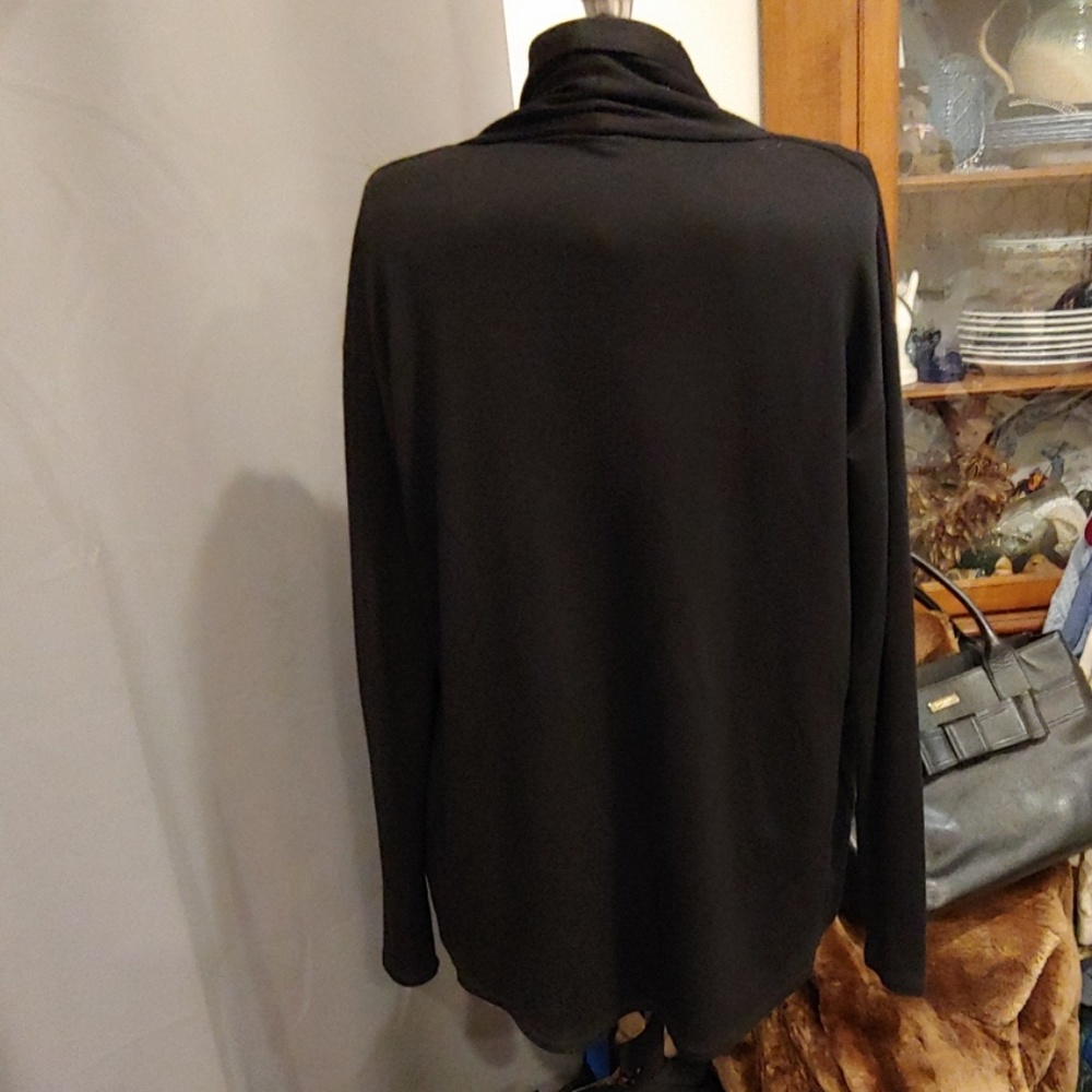 Kensie Pieces, Drape Black Sweater - Picture 3 of 4